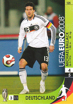 Michael Ballack Germany Panini Euro 2008 Card Game #125